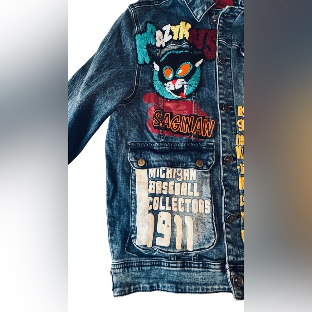 81GHTH DSTRKT Denim Jacket M
a Krazy Kats / Michigan Baseball Collectors 1911 - Picture 7 of 14